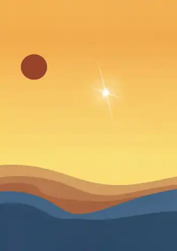 일출 배경 포스터